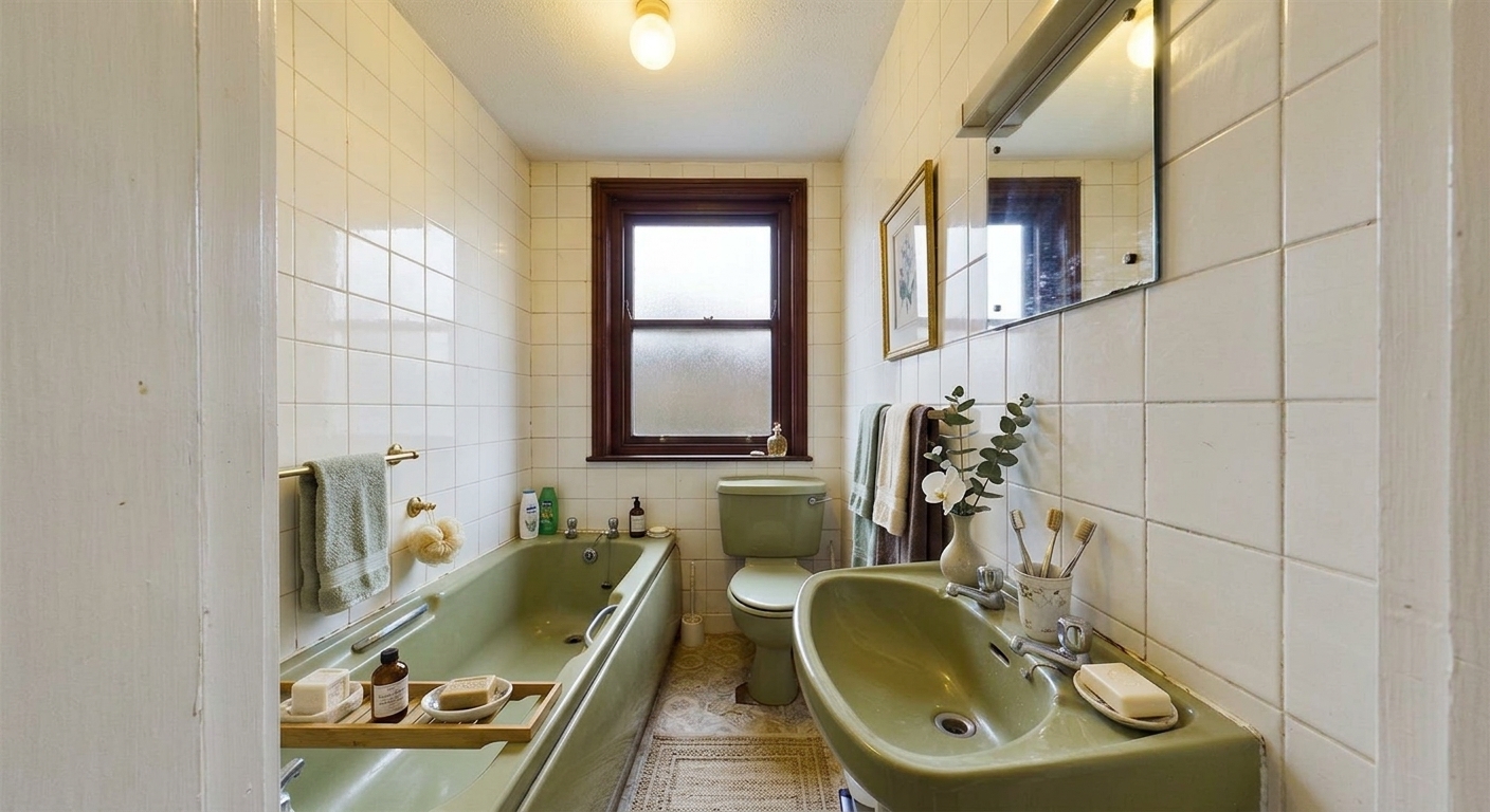The Bathroom after designer staging