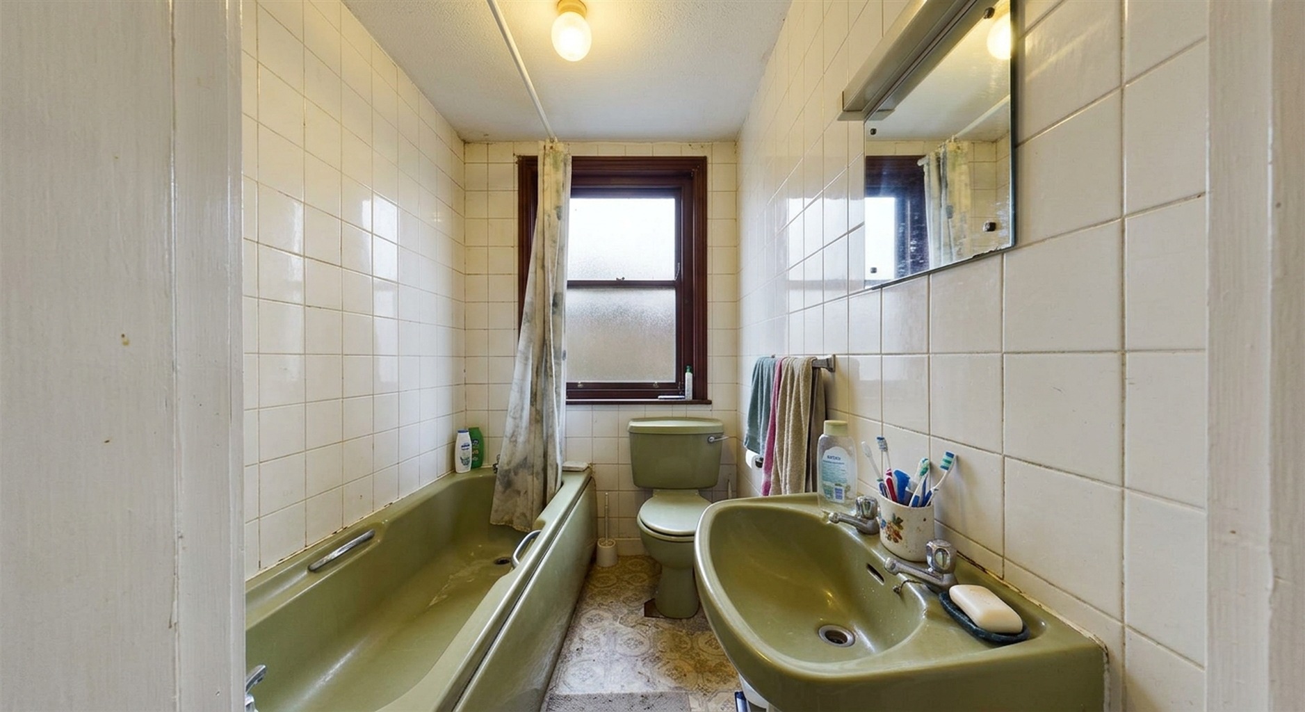 The Bathroom before staging